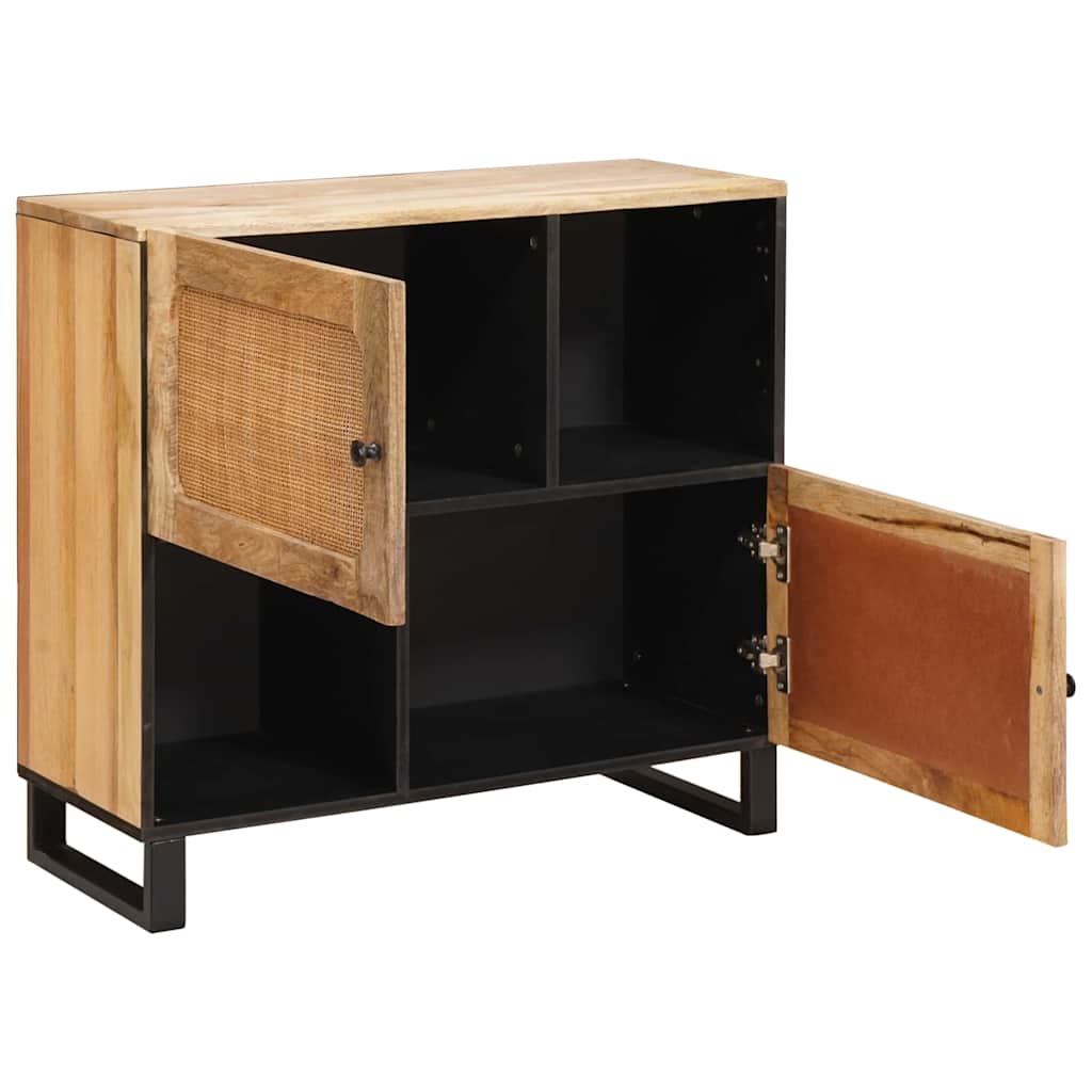Sideboard Med Lagring Brun 80 X 33 X 75 Cm Massivt Mangoträ