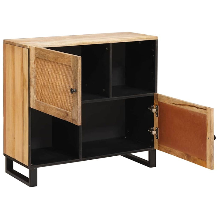 Sideboard Med Lagring Brun 80 X 33 X 75 Cm Massivt Mangoträ