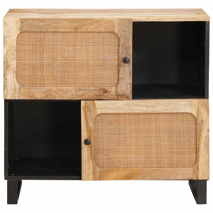 Sideboard Med Lagring Brun 80 X 33 X 75 Cm Massivt Mangoträ