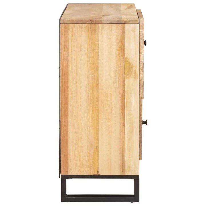 Sideboard Med Lagring Brun 80 X 33 X 75 Cm Massivt Mangoträ