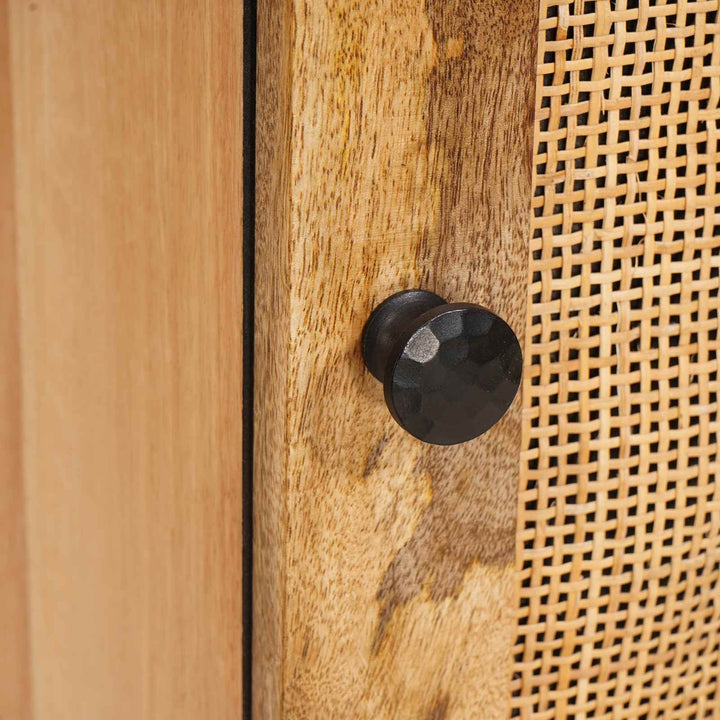 Skåp Med Lagring Med Dörr Brun 90 X 33 X 75 Cm Massivt Mangoträ