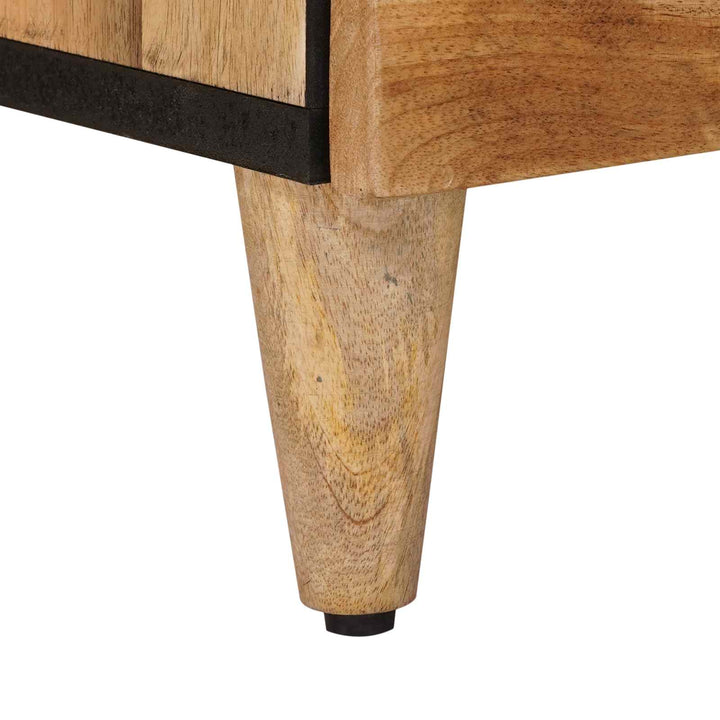 Sideboard 60 X 33 X 75 Cm Massivt Mangoträ Naturfärg