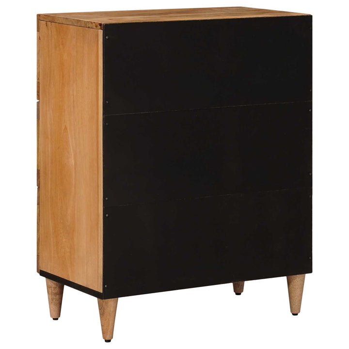 Sideboard 60 X 33 X 75 Cm Massivt Mangoträ Naturfärg