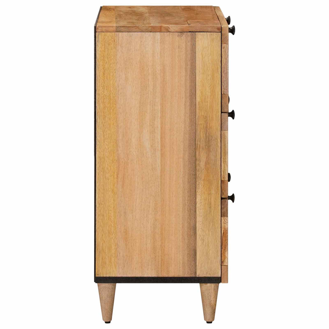 Sideboard 60 X 33 X 75 Cm Massivt Mangoträ Naturfärg