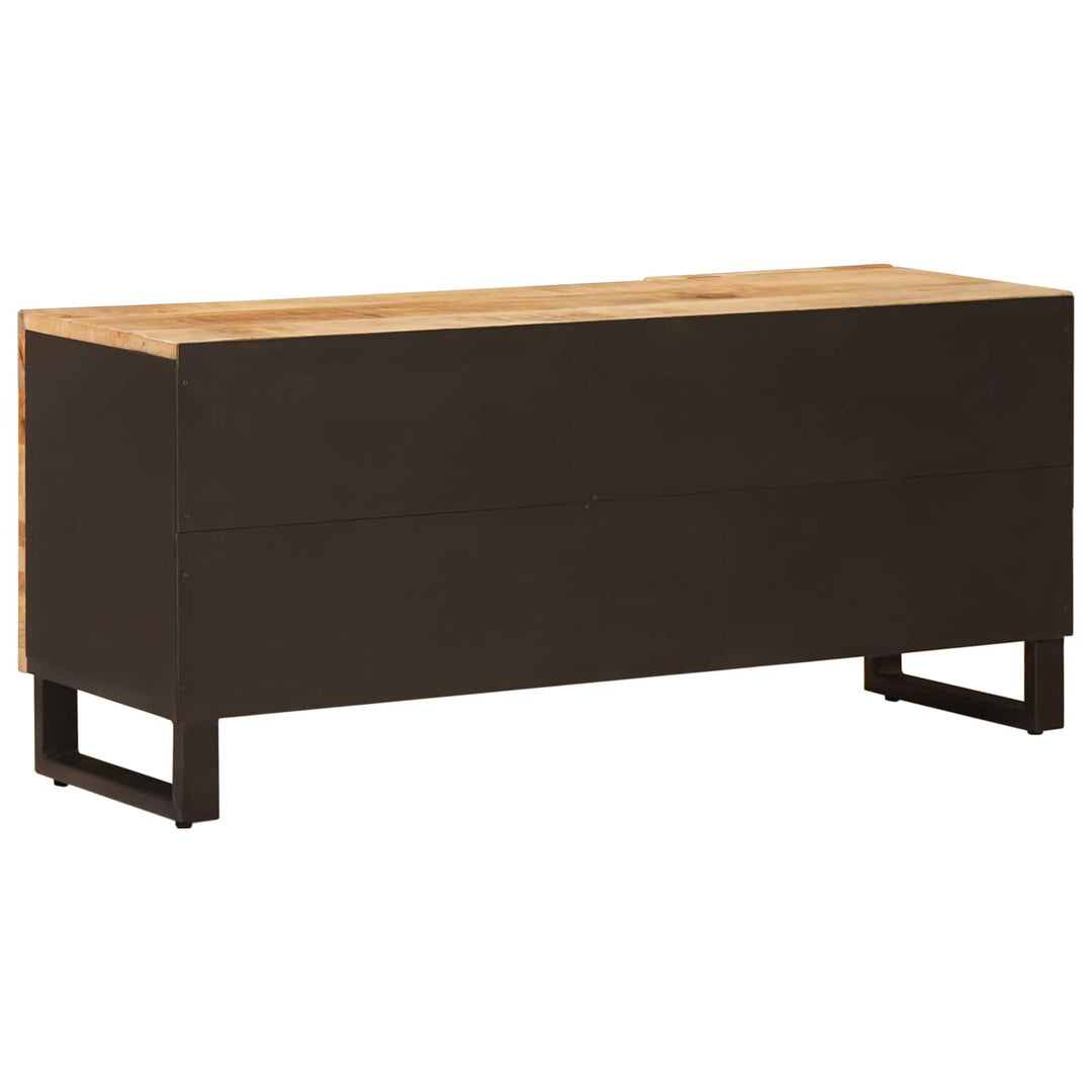 Tv-Skåp Med Lagring Brun 105 X 33 X 46 Cm Massivt Mangoträ