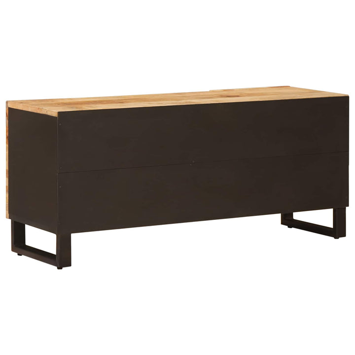 Tv-Skåp Med Lagring Brun 105 X 33 X 46 Cm Massivt Mangoträ