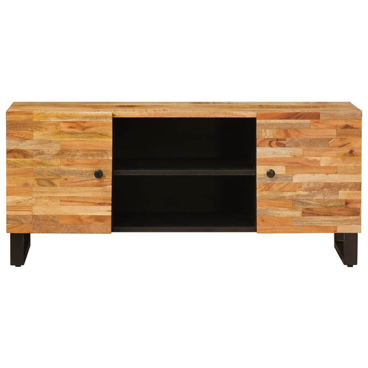 Tv-Skåp Med Lagring Brun 105 X 33 X 46 Cm Massivt Mangoträ