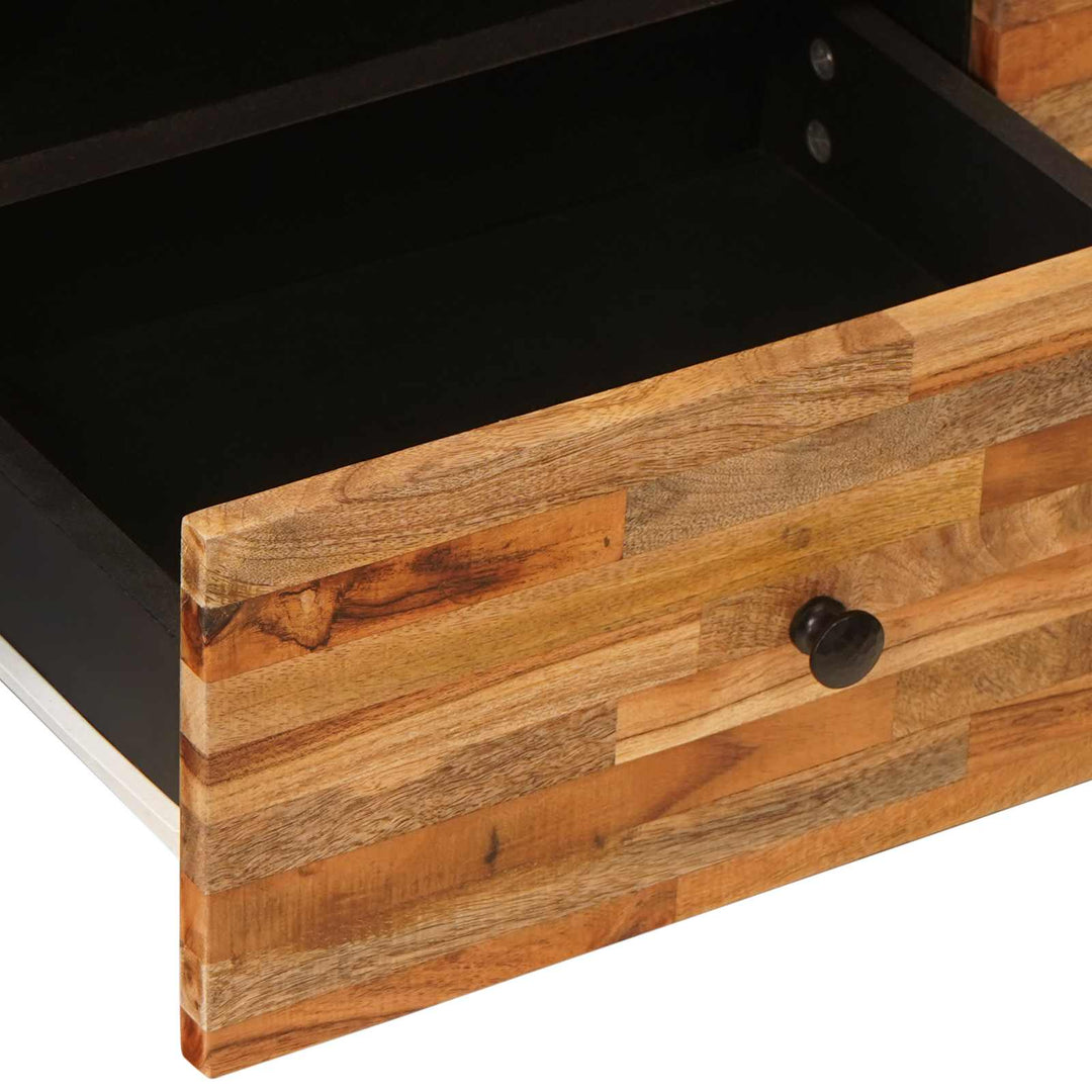 Tv-Skåp Med Hylla Brun 105 X 33 X 46 Cm Massivt Mangoträ