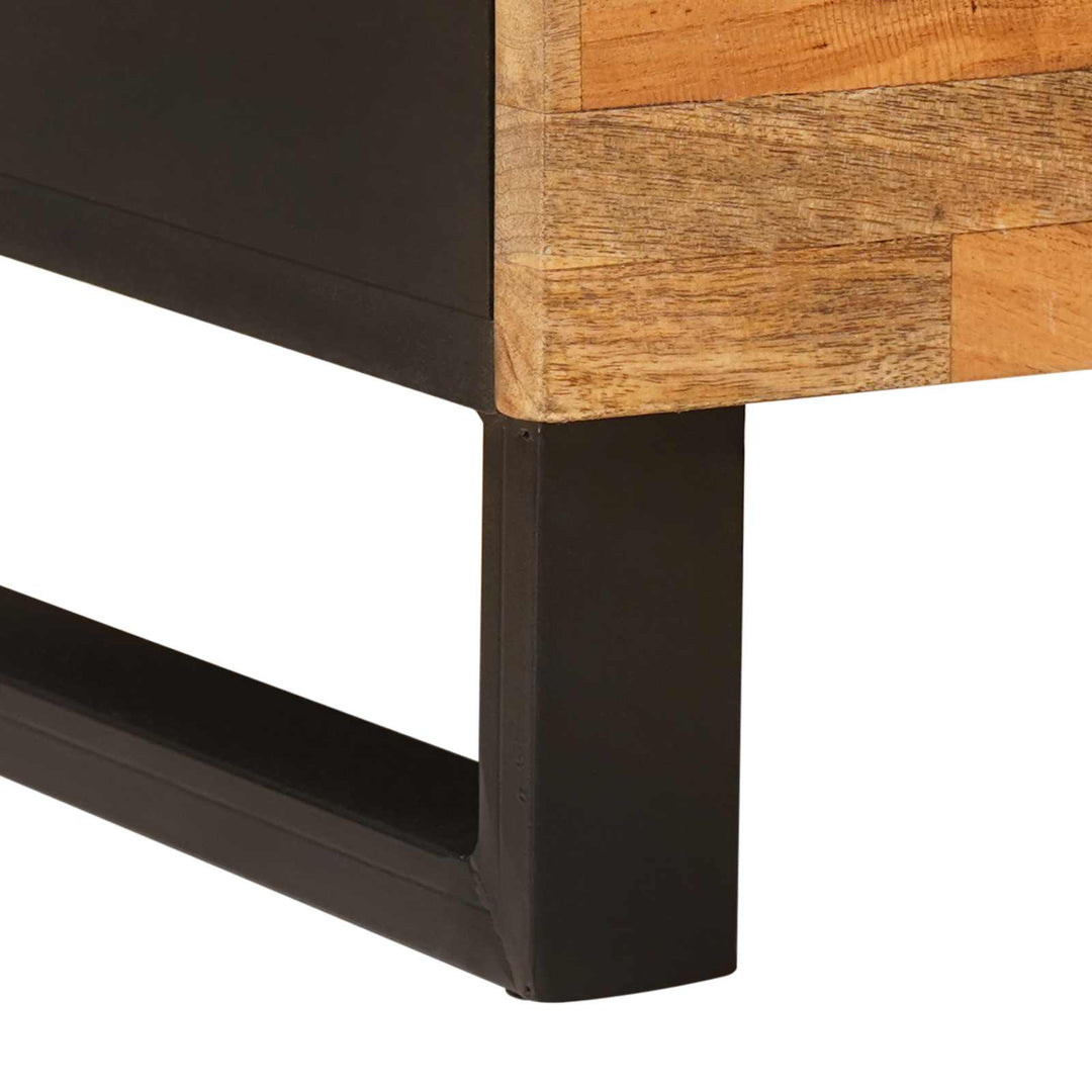 Tv-Skåp Med Hylla Brun 105 X 33 X 46 Cm Massivt Mangoträ