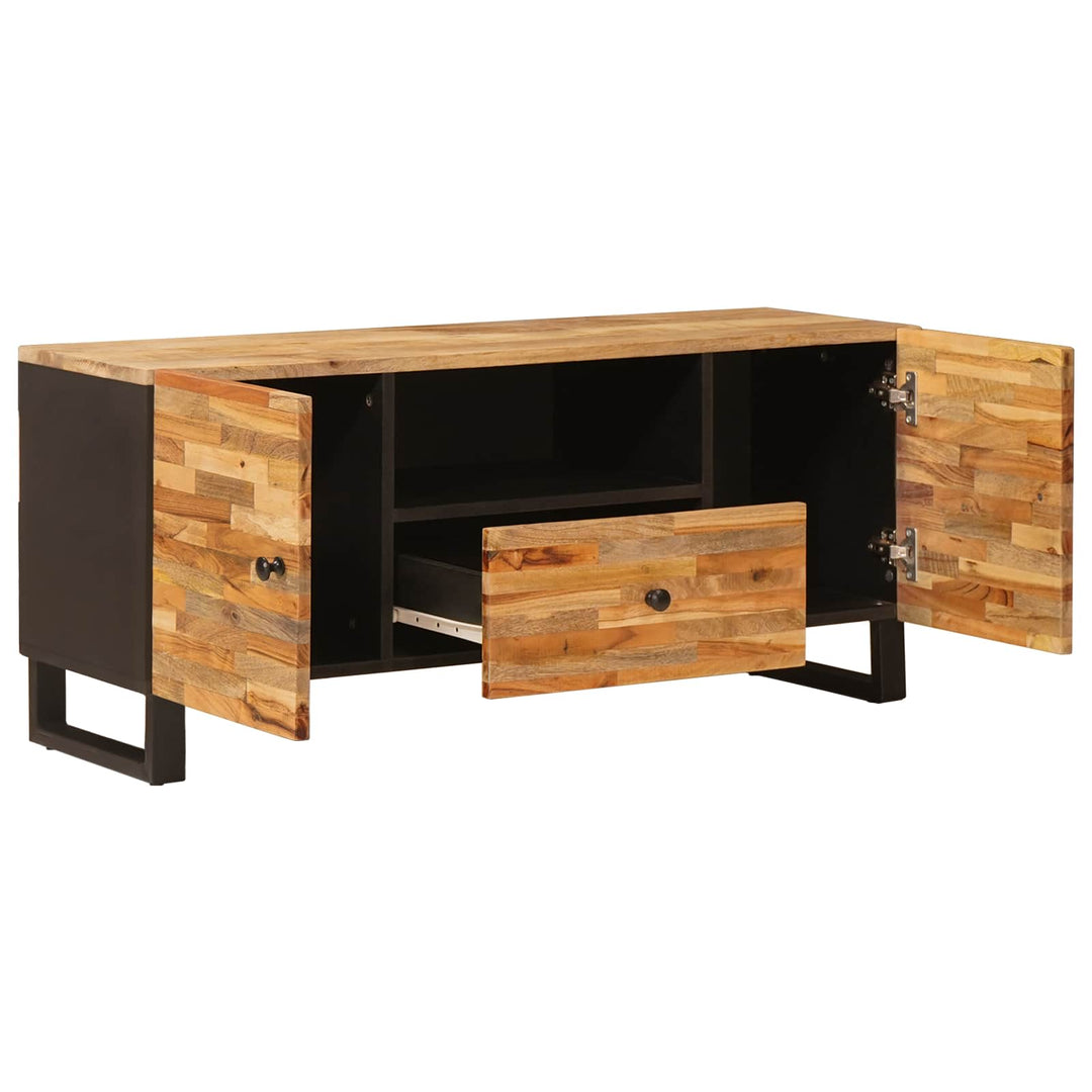 Tv-Skåp Med Hylla Brun 105 X 33 X 46 Cm Massivt Mangoträ
