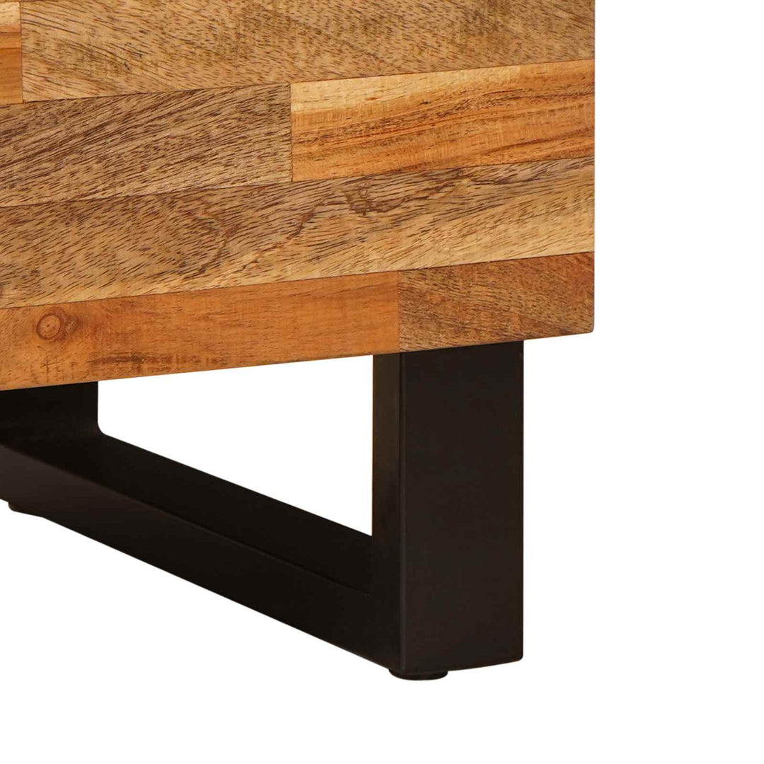 Tv-Skåp Med Hylla Brun 80 X 33 X 46 Cm Massivt Mangoträ