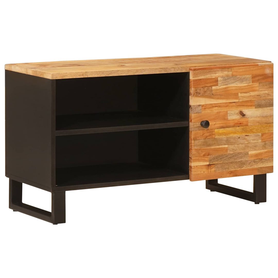 Tv-Skåp Med Hylla Brun 80 X 33 X 46 Cm Massivt Mangoträ