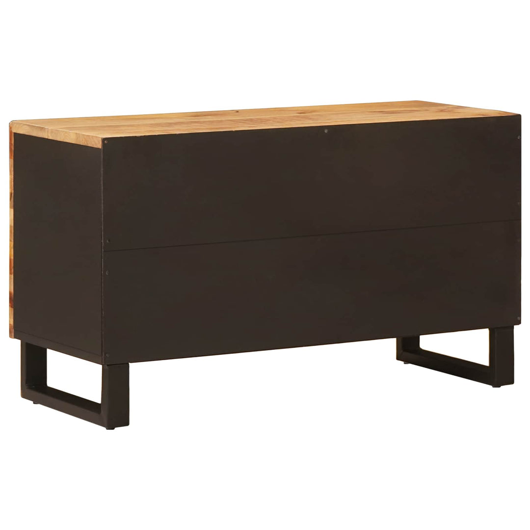 Tv-Skåp Med Hylla Brun 80 X 33 X 46 Cm Massivt Mangoträ