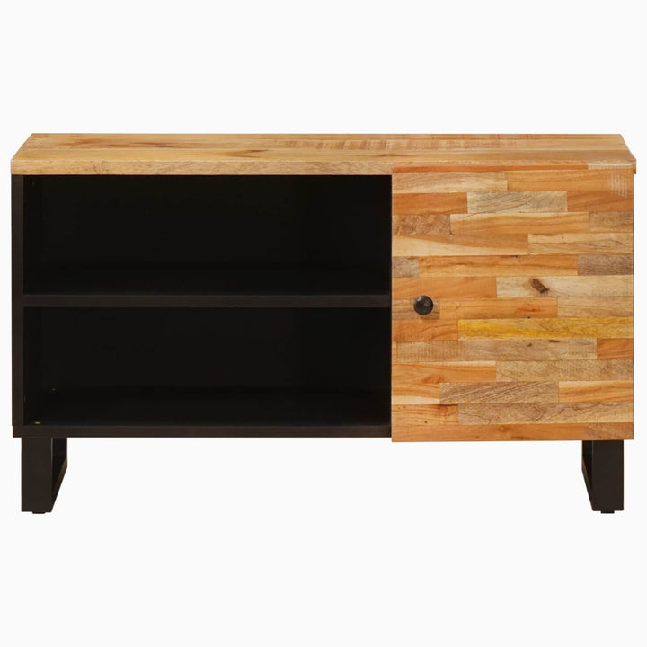 Tv-Skåp Med Hylla Brun 80 X 33 X 46 Cm Massivt Mangoträ