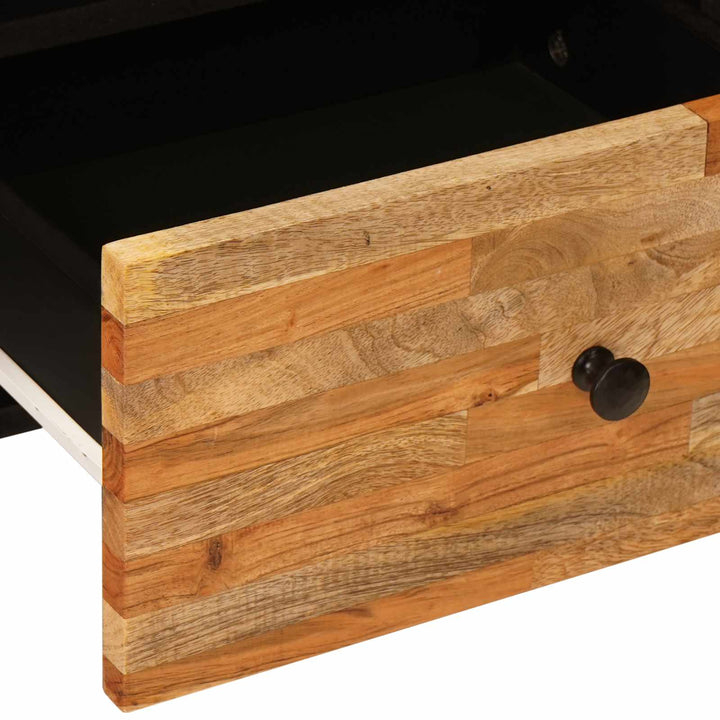 Tv-Skåp Med Låda Brun 100 X 33 X 46 Cm Massivt Mangoträ