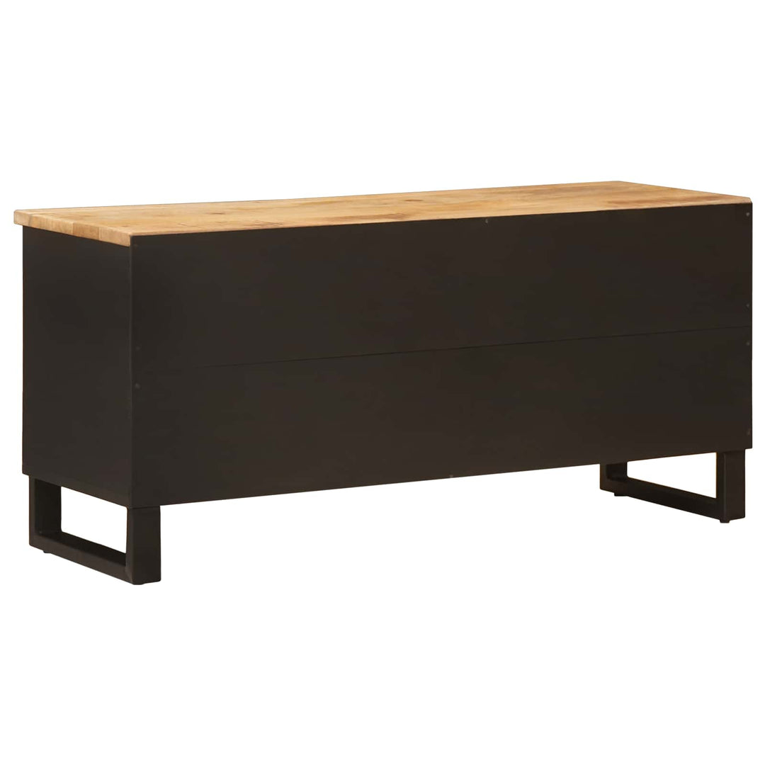 Tv-Skåp Med Låda Brun 100 X 33 X 46 Cm Massivt Mangoträ