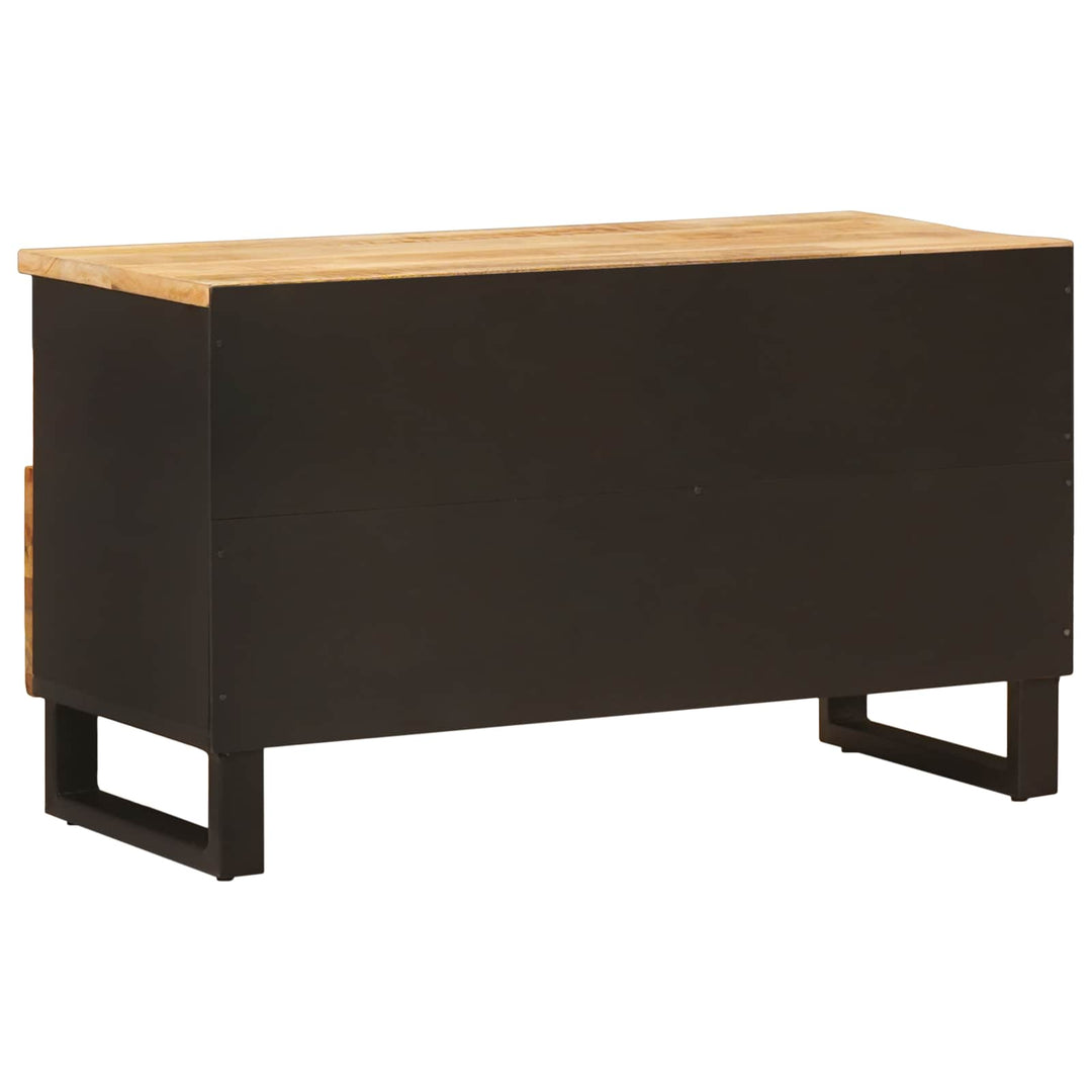 Tv-Skåp Med Låda Brun 80 X 33 X 46 Cm Massivt Mangoträ