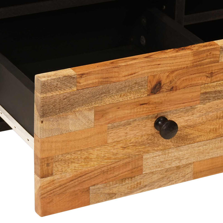 Tv-Skåp Med Låda Corona Brun 100 X 33 X 46 Cm Massivt Mangoträ