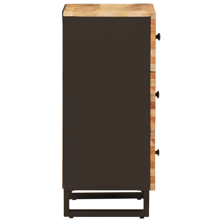 Sidokabinett Med Låda Brun 40 X 33 X 75 Cm Massivt Mangoträ