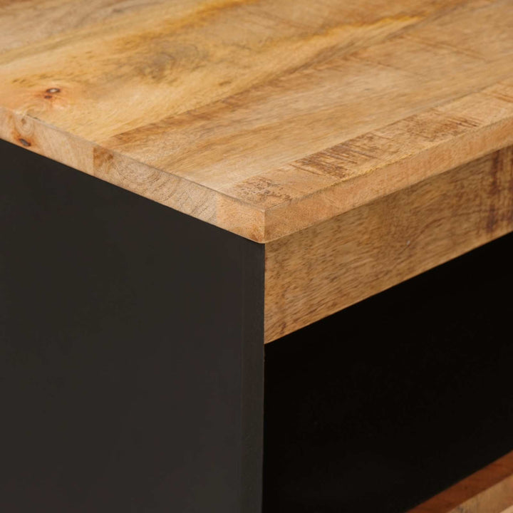 Sidokabinett Med Lagring Brun 60 X 33 X 75 Cm Massivt Mangoträ