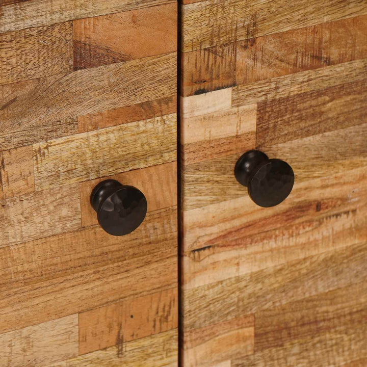 Sidokabinett Med Lagring Brun 60 X 33 X 75 Cm Massivt Mangoträ