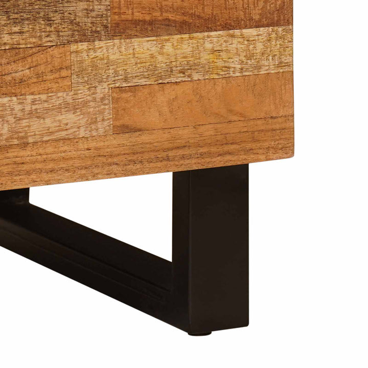 Sidokabinett Med Lagring Brun 60 X 33 X 75 Cm Massivt Mangoträ