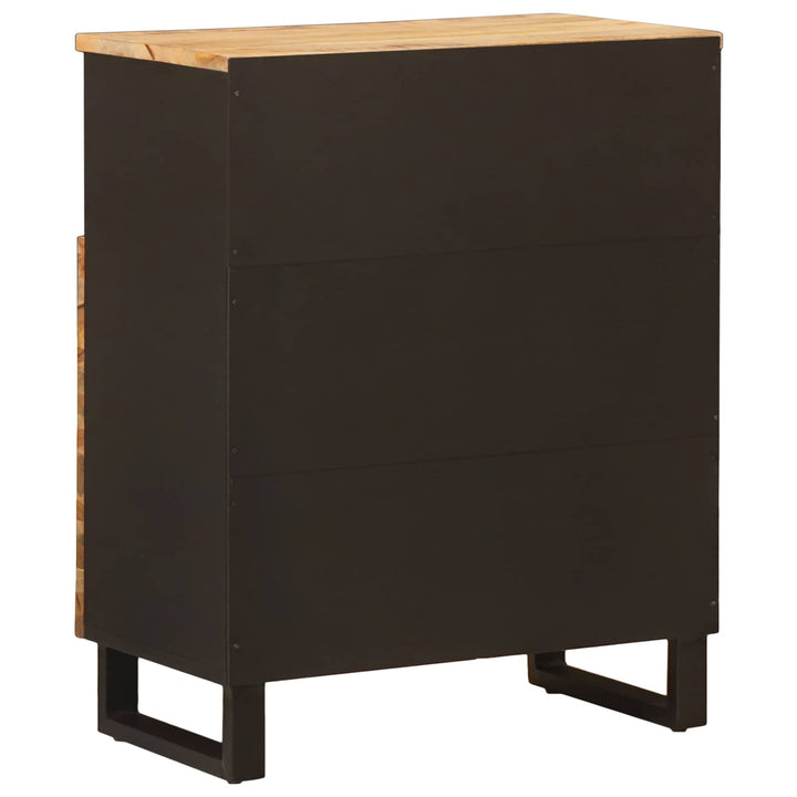Sidokabinett Med Lagring Brun 60 X 33 X 75 Cm Massivt Mangoträ