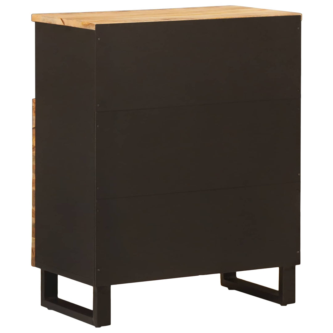 Sidokabinett Med Lagring Brun 60 X 33 X 75 Cm Massivt Mangoträ
