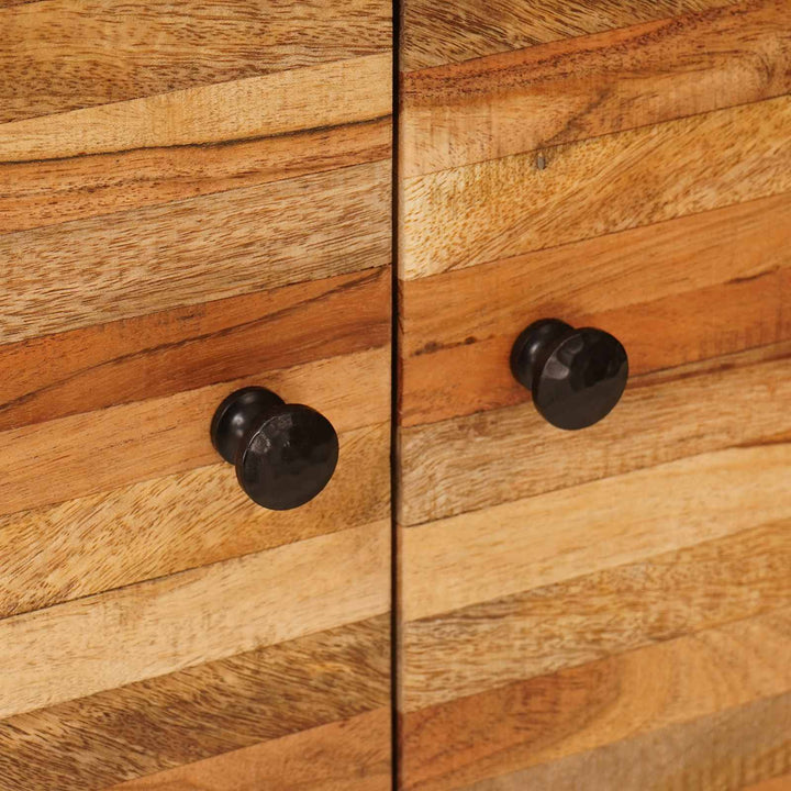 Sidokabinett Med Lagring Brun 60 X 33 X 75 Cm Massivt Mangoträ