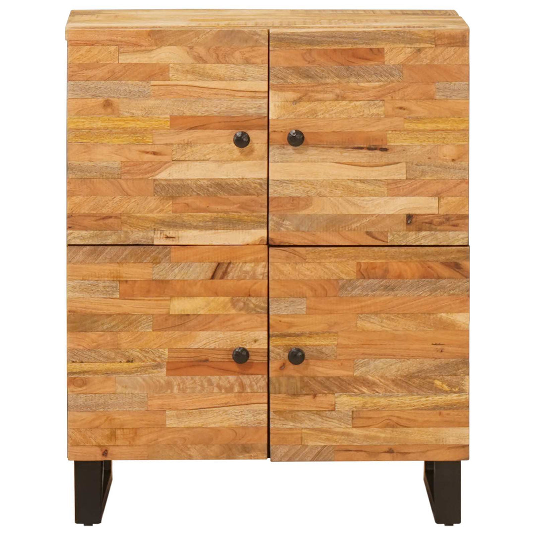 Sidokabinett Med Lagring Brun 60 X 33 X 75 Cm Massivt Mangoträ