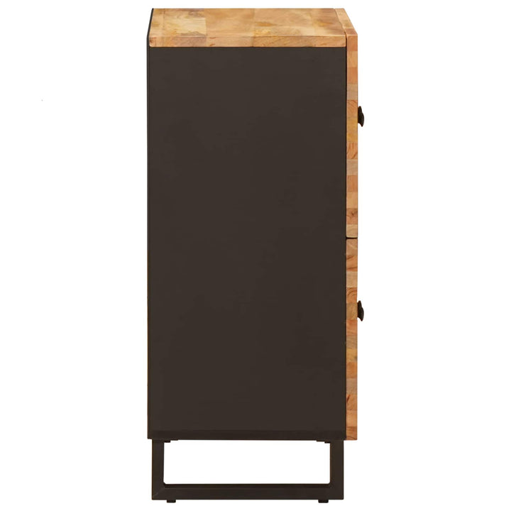 Sidokabinett Med Lagring Brun 60 X 33 X 75 Cm Massivt Mangoträ