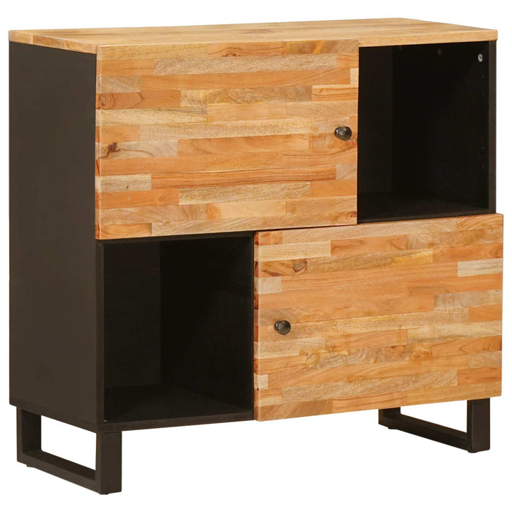 Sidokabinett Med Lagring Brun 80 X 33 X 75 Cm Massivt Mangoträ