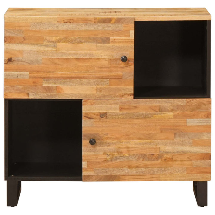 Sidokabinett Med Lagring Brun 80 X 33 X 75 Cm Massivt Mangoträ