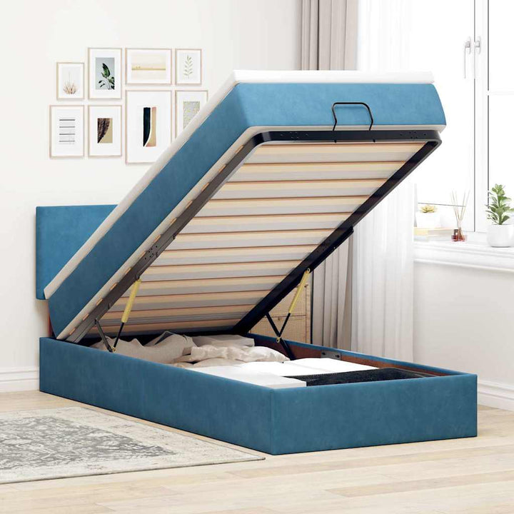 Ottomansk Säng Med Madrasser Och Led-Lampor 200X200Cm