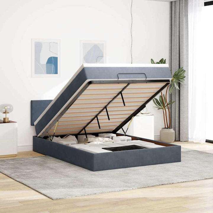 Ottomansk Säng Med Madrasser Och Led-Lampor 200X200Cm