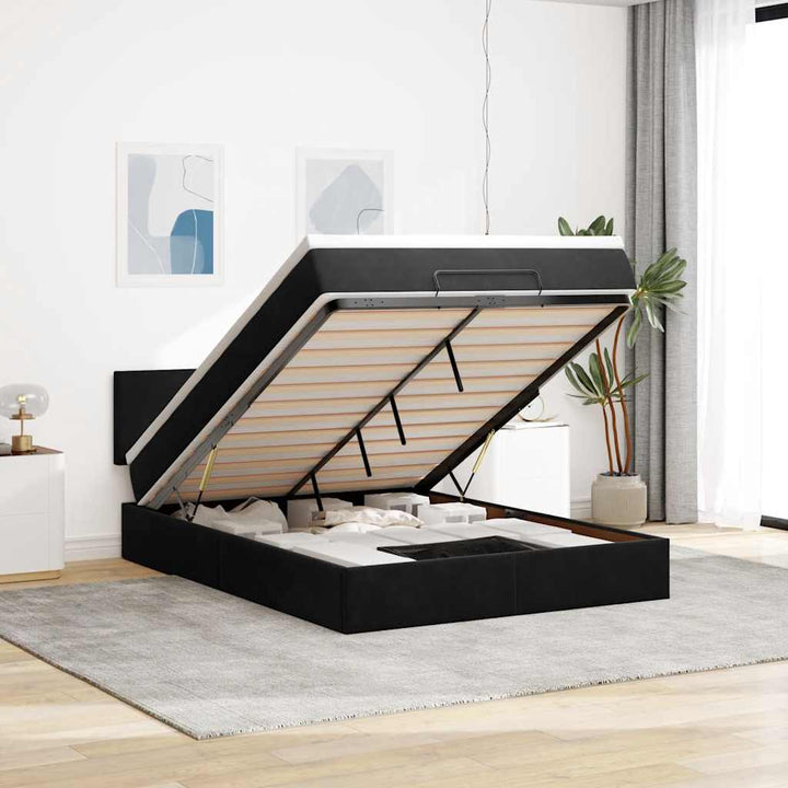 Ottomansk Säng Med Madrasser Och Led-Lampor 200X200Cm