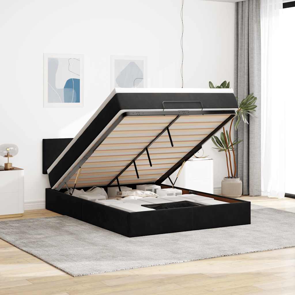 Ottomansk Säng Med Madrasser Och Led-Lampor 200X200Cm