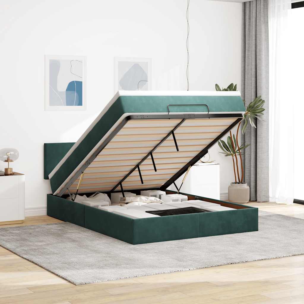 Ottomansk Säng Med Madrasser Och Led-Lampor 200X200Cm