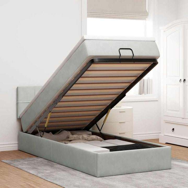 Ottomansk Säng Med Madrasser Och Led-Lampor 200X200Cm