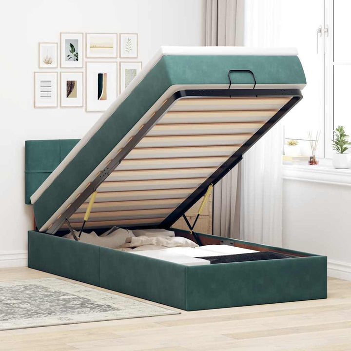 Ottomansk Säng Med Madrasser Och Led-Lampor 200X200Cm