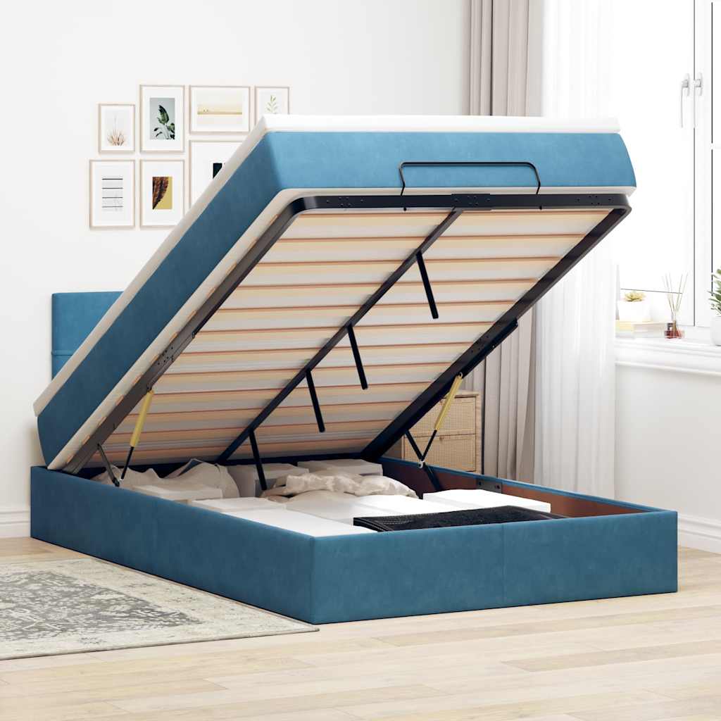 Ottomansk Säng Med Madrasser Och Led-Lampor 200X200Cm