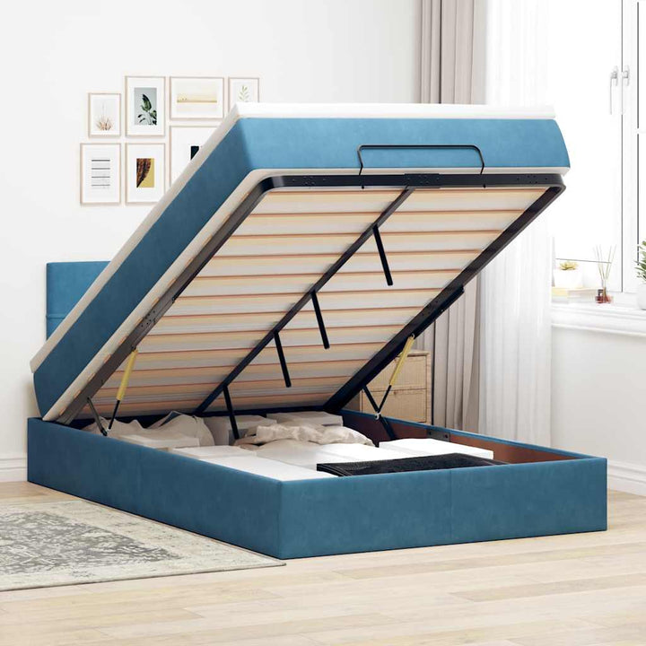 Ottomansk Säng Med Madrasser Och Led-Lampor 200X200Cm