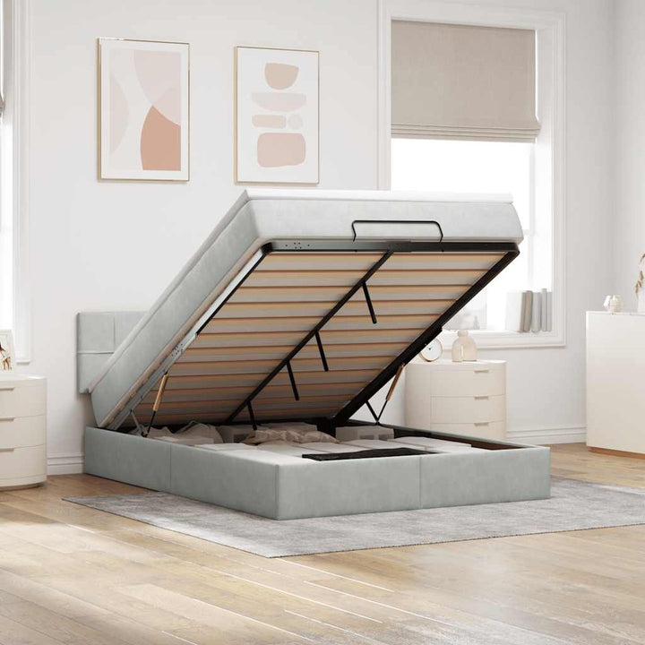 Ottomansk Säng Med Madrasser Och Led-Lampor 200X200Cm