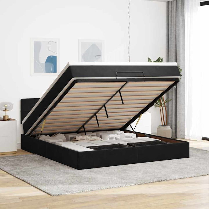 Ottomansk Säng Med Madrasser Och Led-Lampor 200X200Cm