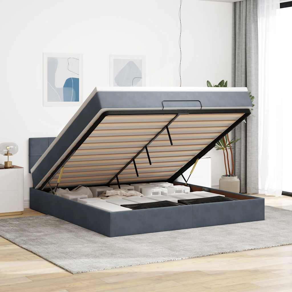 Ottomansk Säng Med Madrasser Och Led-Lampor 200X200Cm