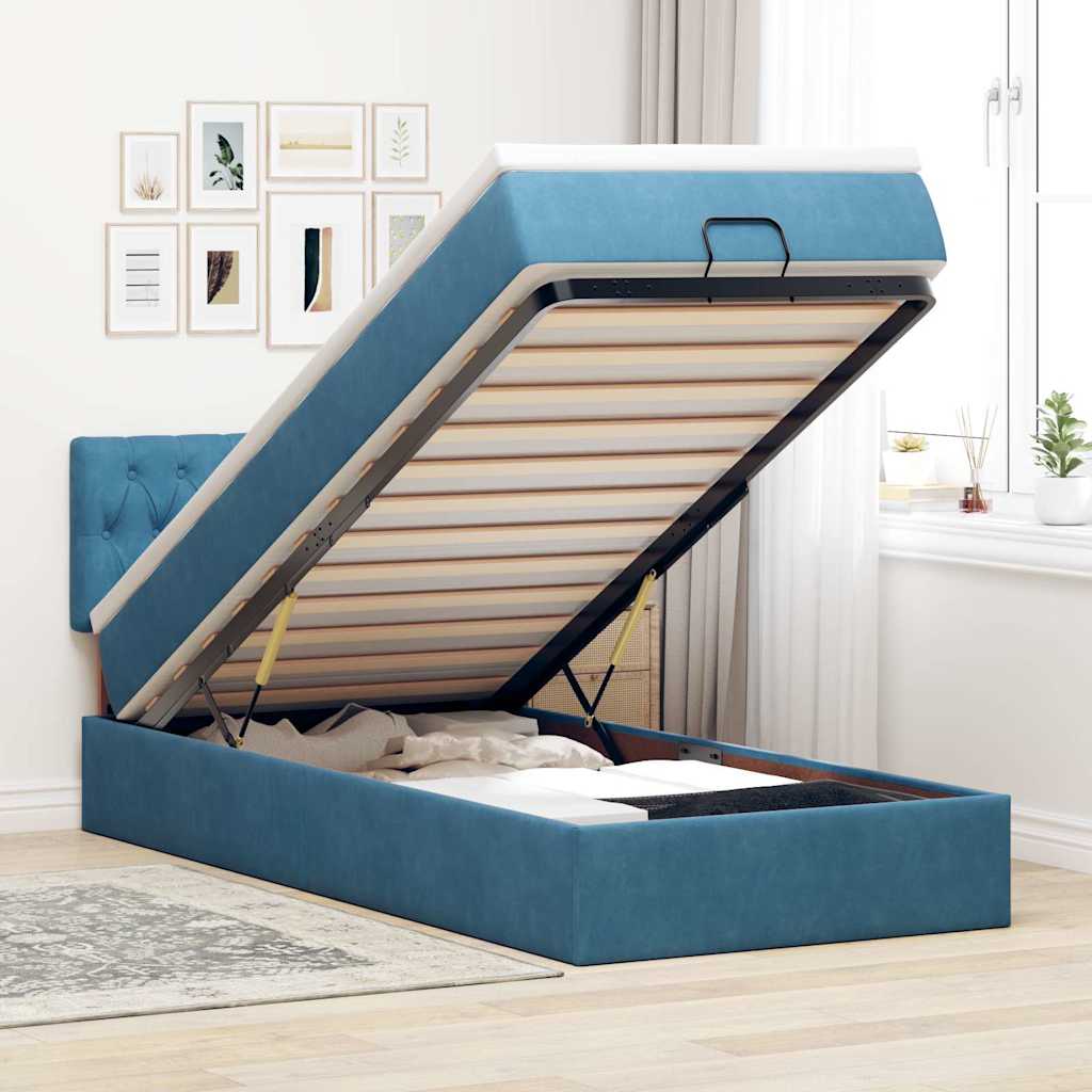 Ottomansk Säng Med Madrasser Och Led-Lampor 200X200Cm