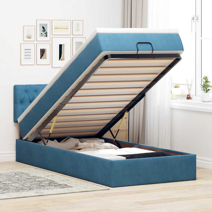 Ottomansk Säng Med Madrasser Och Led-Lampor 200X200Cm
