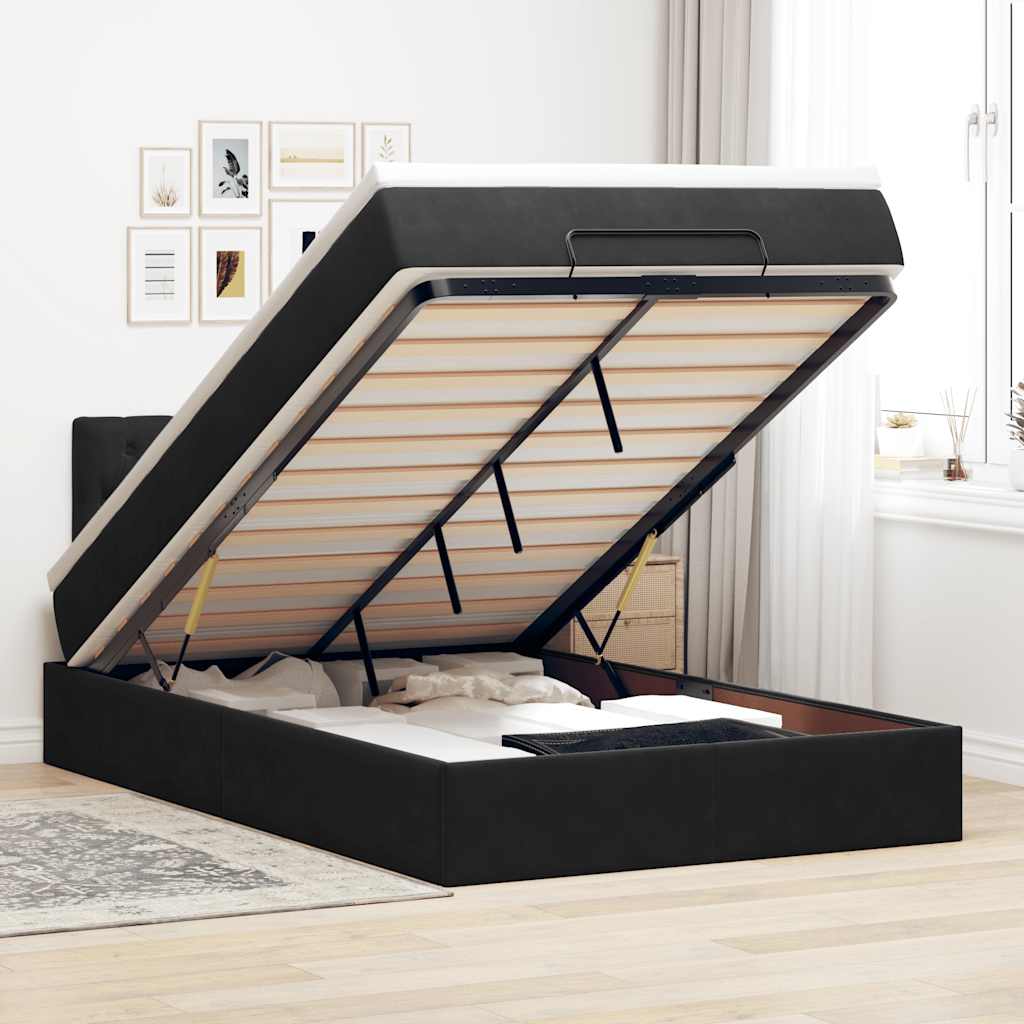 Ottomansk Säng Med Madrasser Och Led-Lampor 200X200Cm