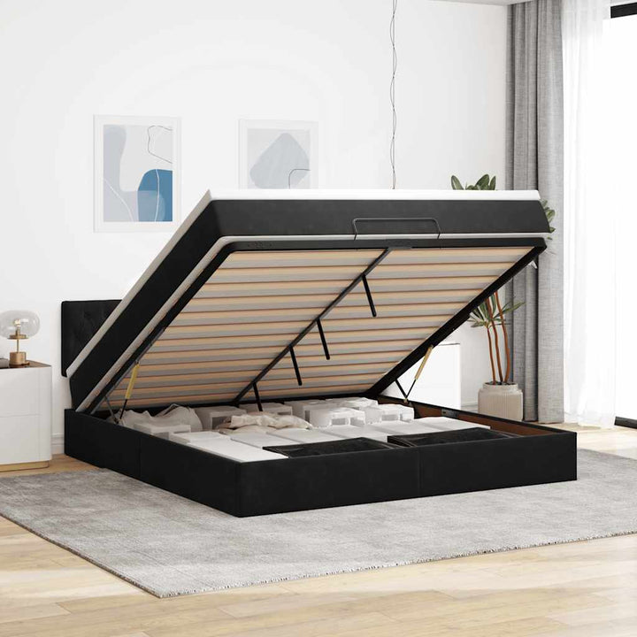 Ottomansk Säng Med Madrasser Och Led-Lampor 200X200Cm