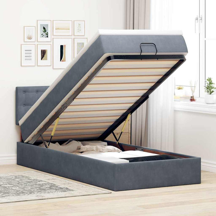 Ottomansk Säng Med Madrasser Och Led-Lampor 200X200Cm
